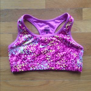 Nike pink sport bra